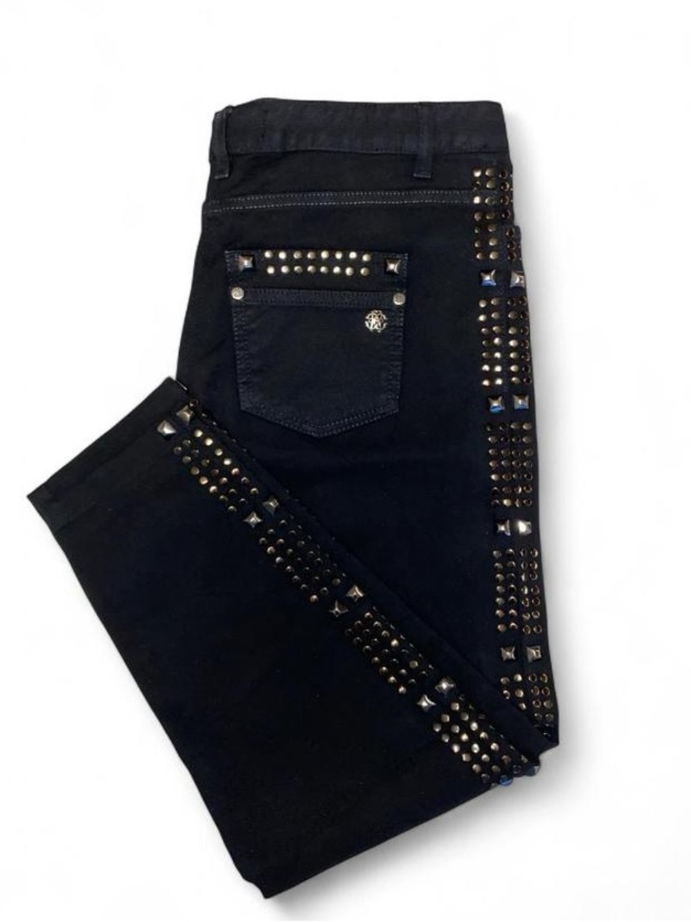 Roberto Cavalli Vintage Black Studded Jeans